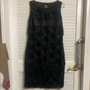 Black Circle ⚫️ Lace and satin Dress by Taylor .. brand new with tags size 6